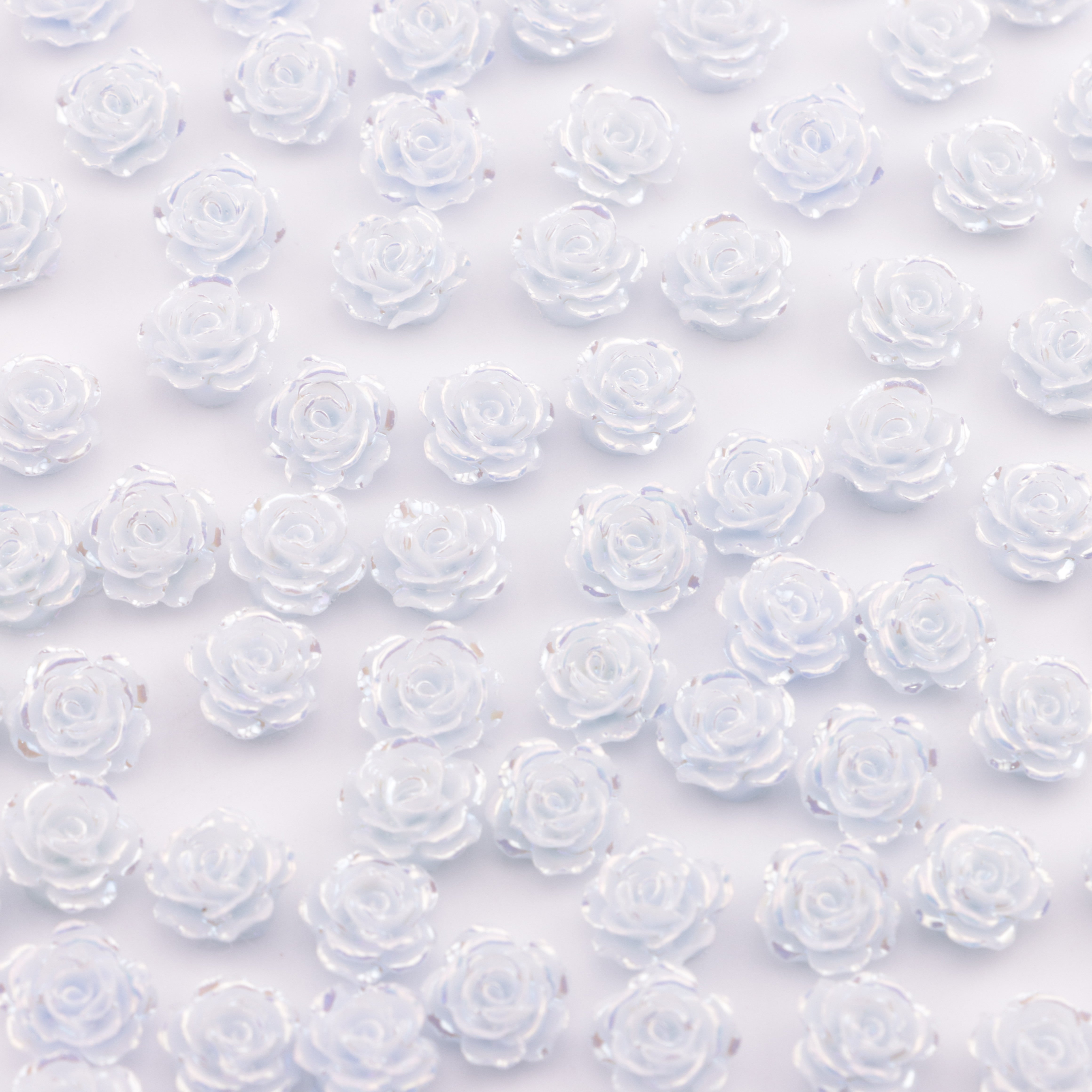 FS5327- 10mm UV Coated Soft Flower Charms With Luminous Glow