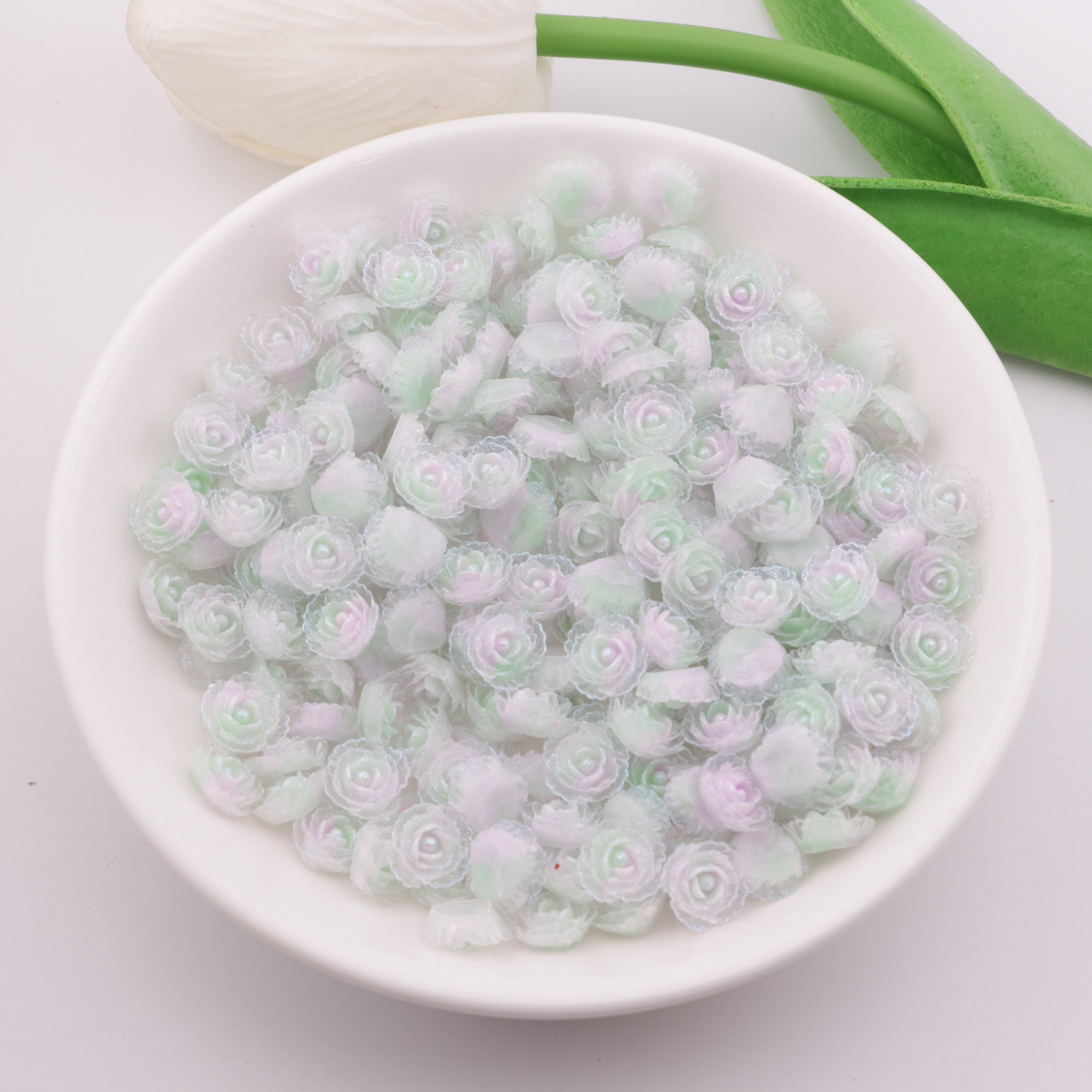 FS5468- 9mm Flower Charms Small Flower Patches Luminous Glow-in-the-Dark