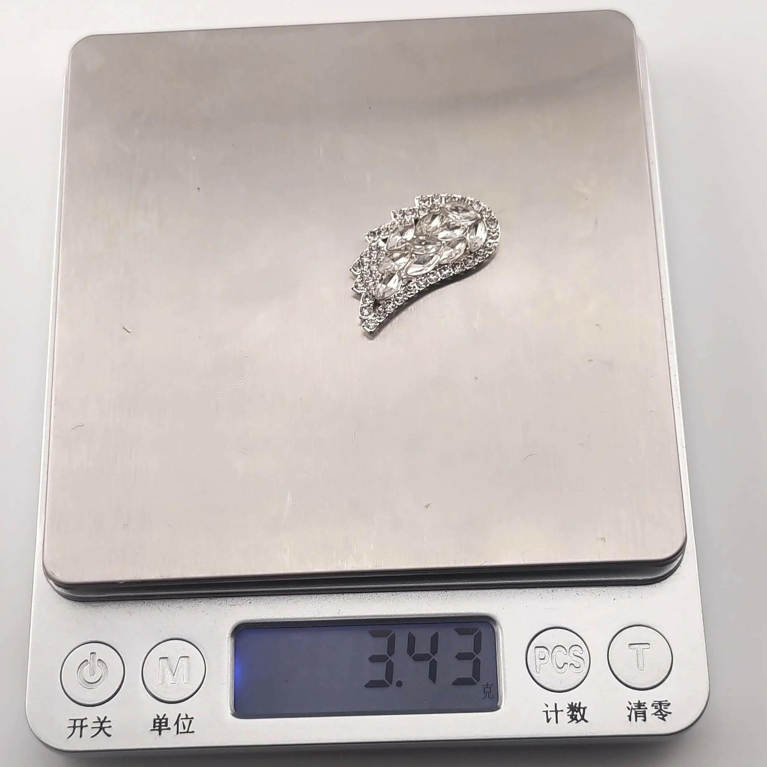 FS0318- 30MM silver Metal Wings Charms with Diamonds Accessories For Made Fancy Beads Zoe's DIY Shop