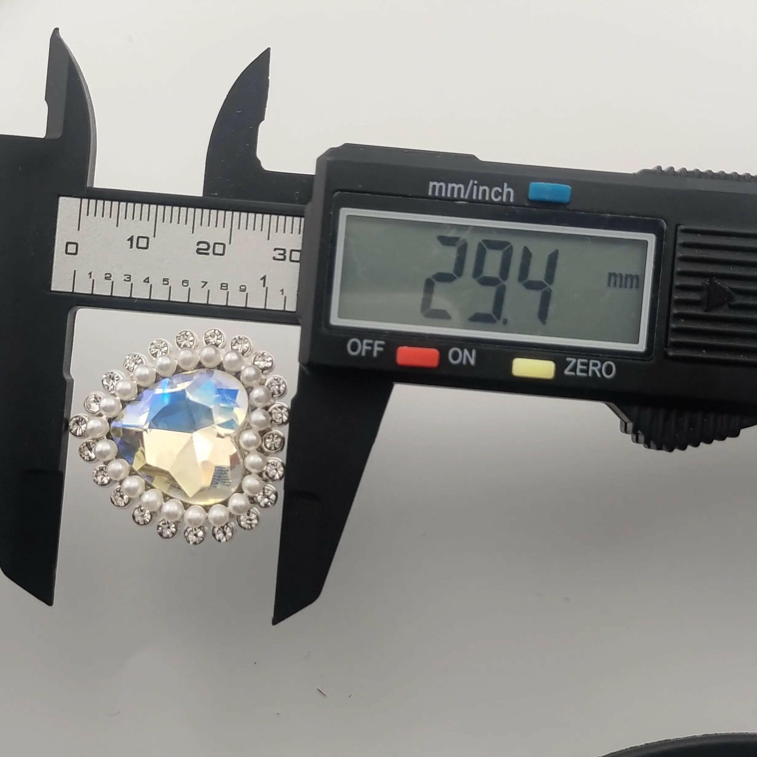 FS0303- 29.5mm Heart Charms Accessories With Diamond and Pearl For Making Fancy Beads Zoe's DIY Shop