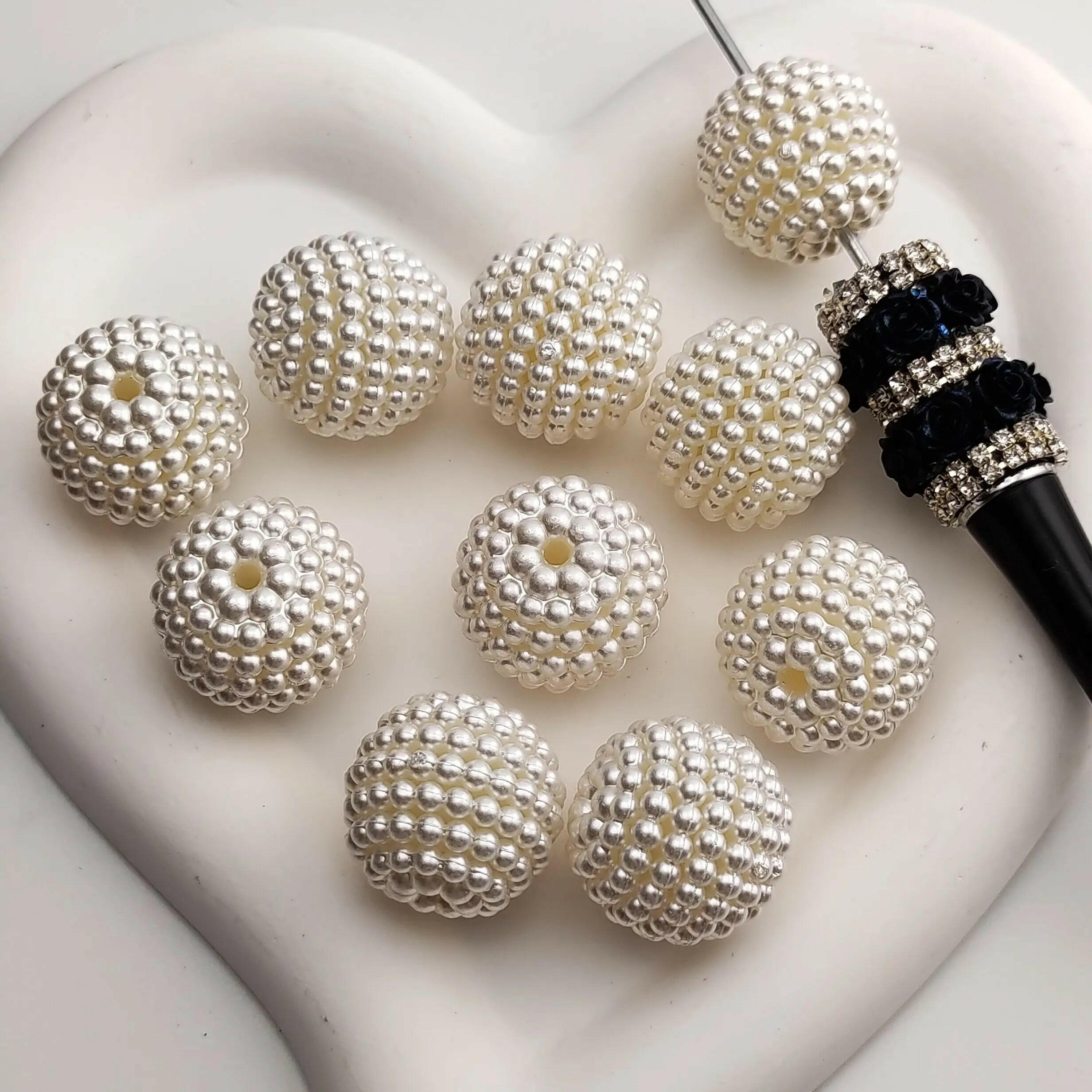 FS1605- 25mm Pearl Beads Fit For Beadable Pens Zoe's DIY Shop