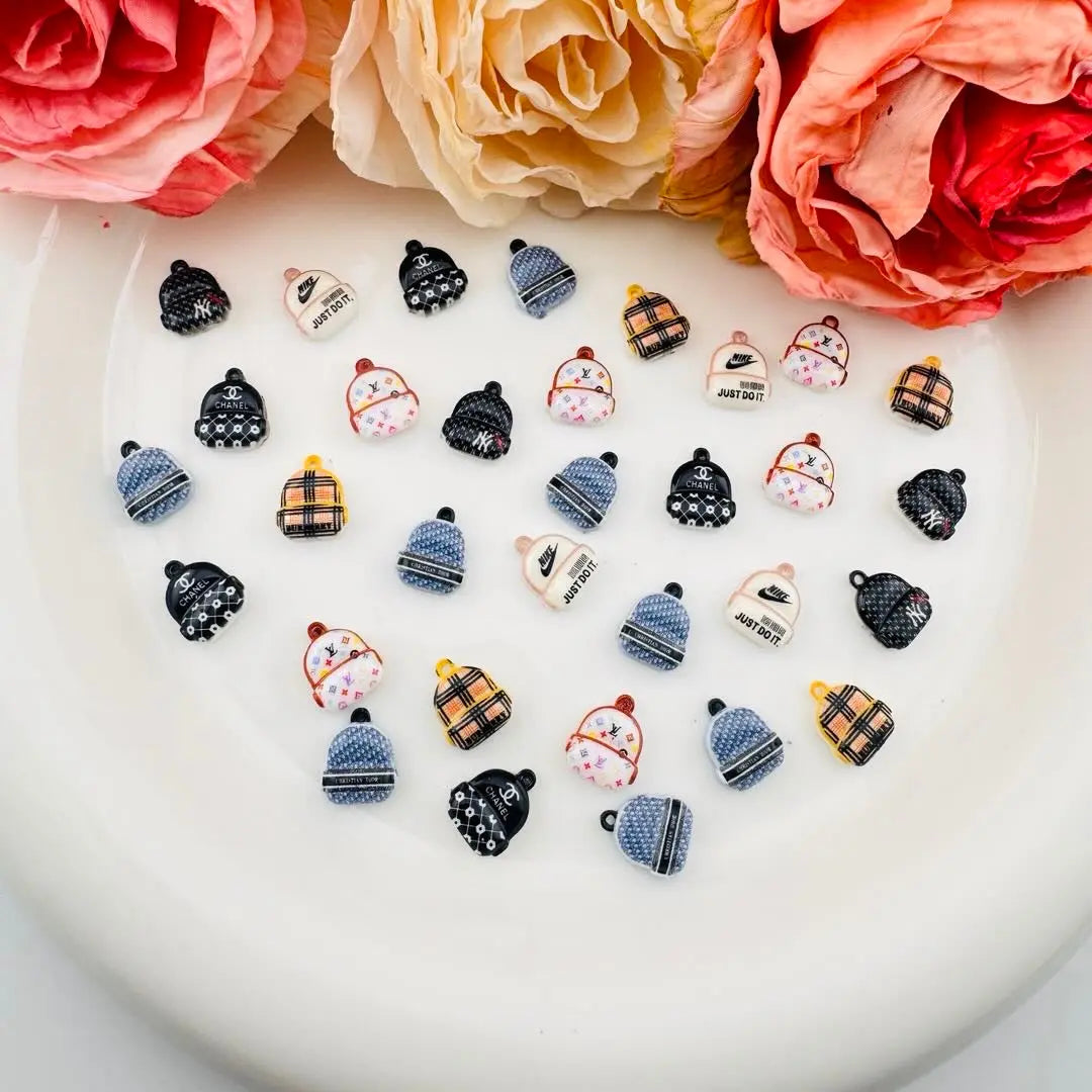 PP101086-About 10×12mm Mixed Designer Bags Nail Charms Zoe DIY Wholesale