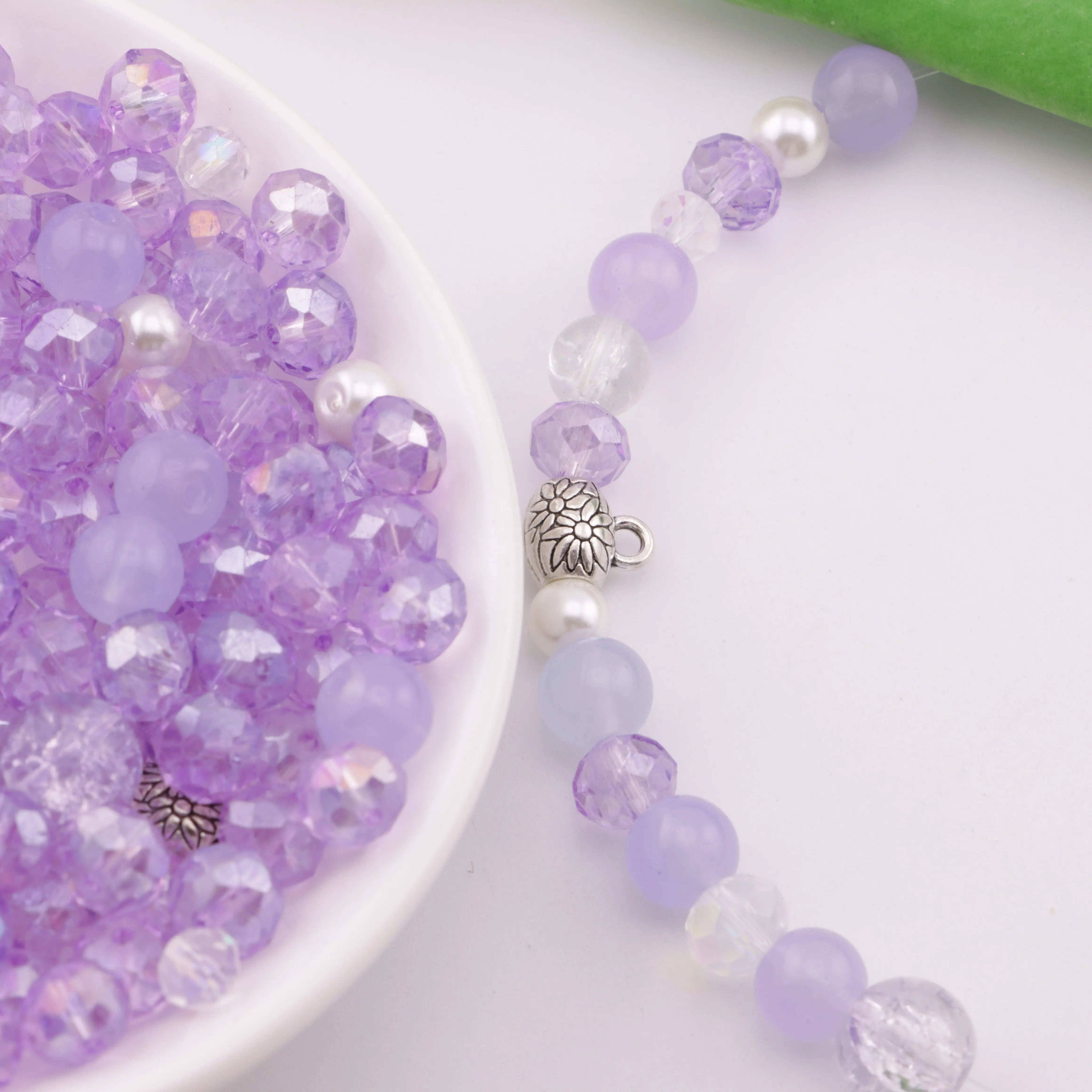 FS3830-Purple Mixed-style Glass Beads - Zoe DIY Wholesale