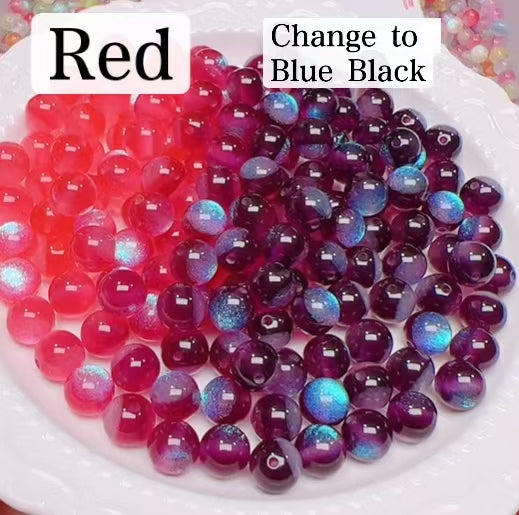 FS6034- 10Mm Optically Variable Glow-In-The-Dark Resin Beads