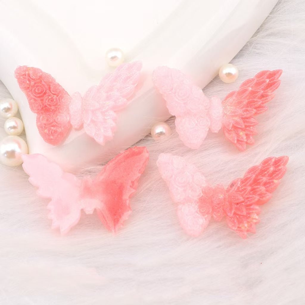 FS3345- 38*24mm Two - Color Glowing Butterfly Charms Double - Color Glowing Butterflies