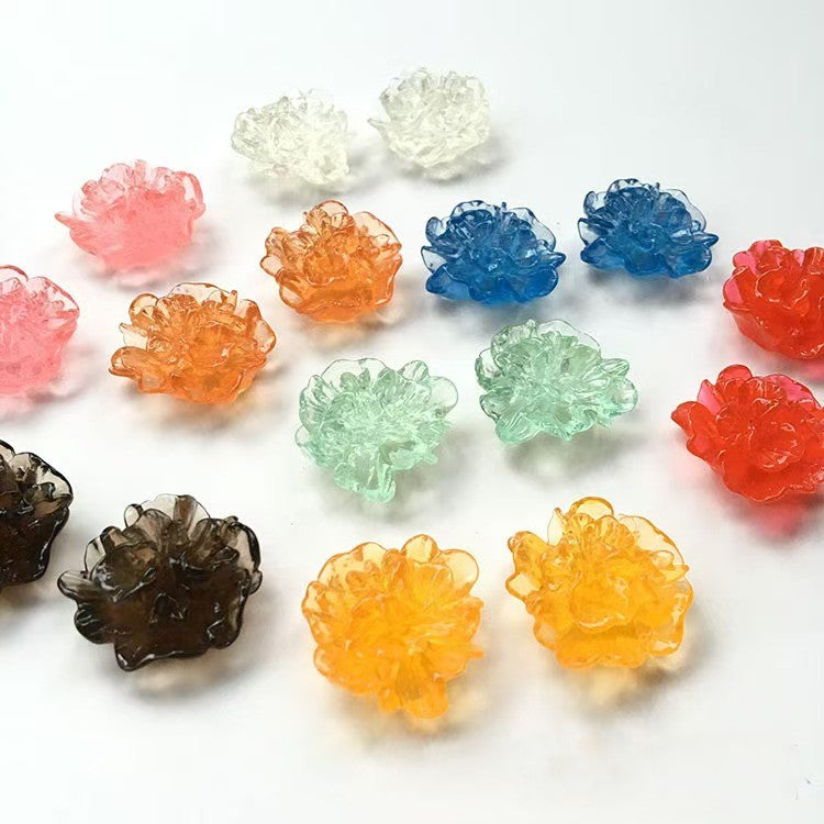 FS5355- 24mm Auricularia Flower Resin Charms, Luminous Zoe's DIY Shop