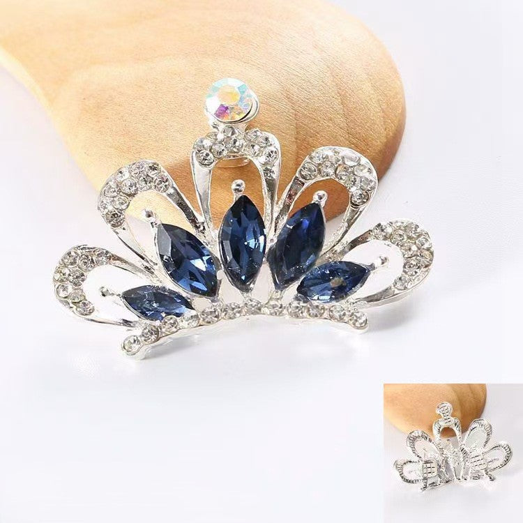FS5325- 42*31mm Alloy Diamond-Embedded Crown Metal Patches