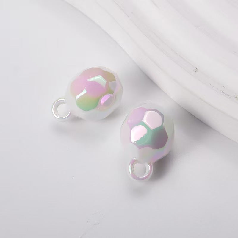 FS4108- 16mm Disco Charms Beads Two-Color Disco Car Hanging Beads Zoe's DIY Shop