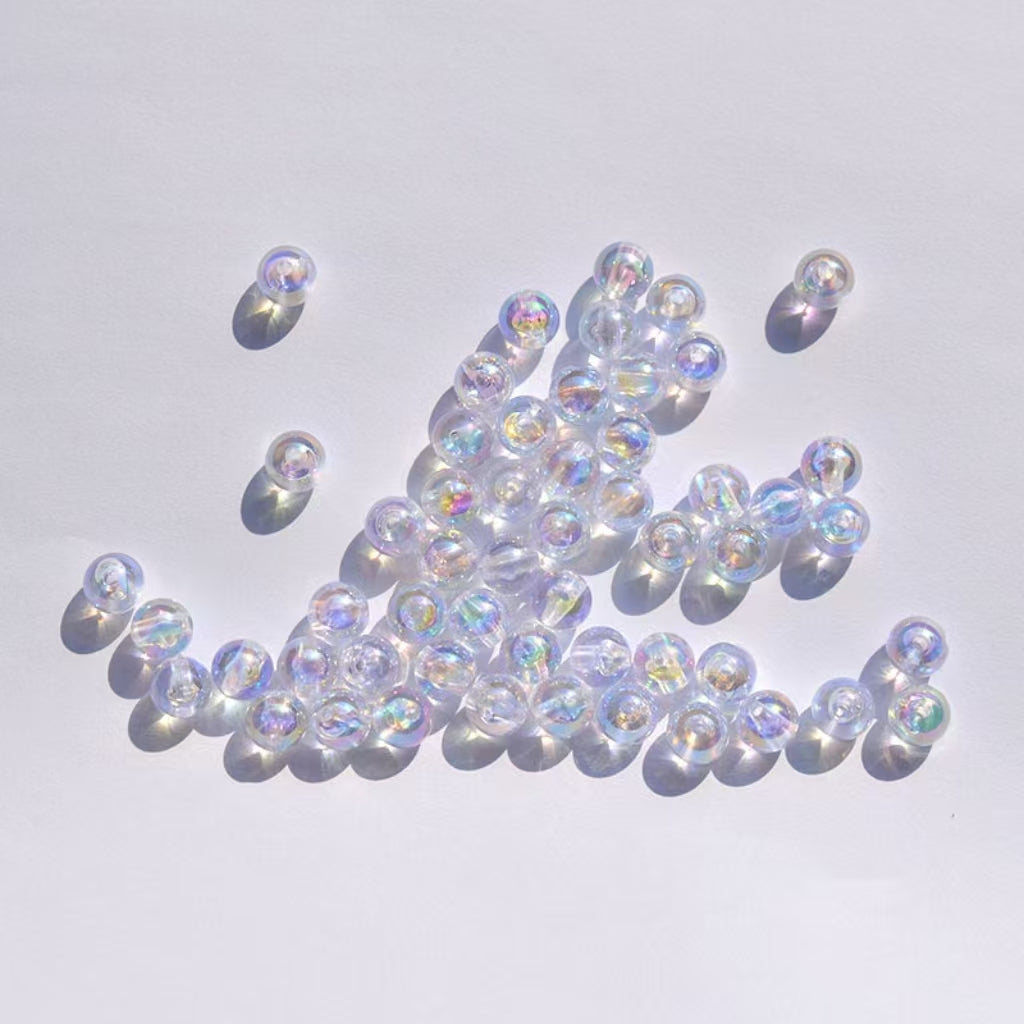 FS5308- 8mm AB-Coated Acrylic Beads (Not Passing Through Pens)