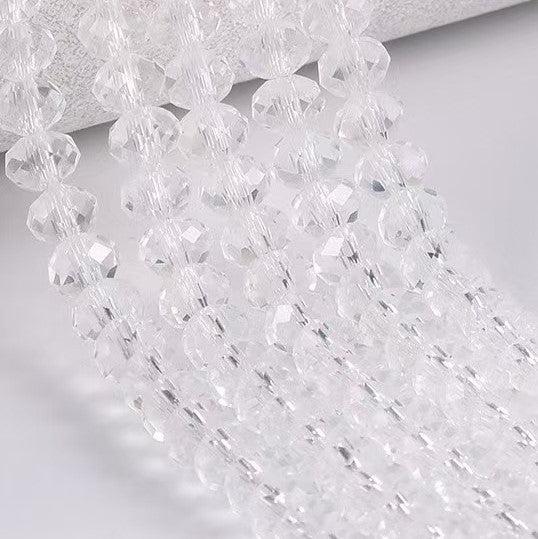 FS5318- About 450 PCS 6mm Crystal Glass Beads