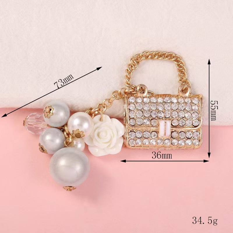 FS1759- Pearl Flower Bag Alloy Patches Zoe's DIY Shop