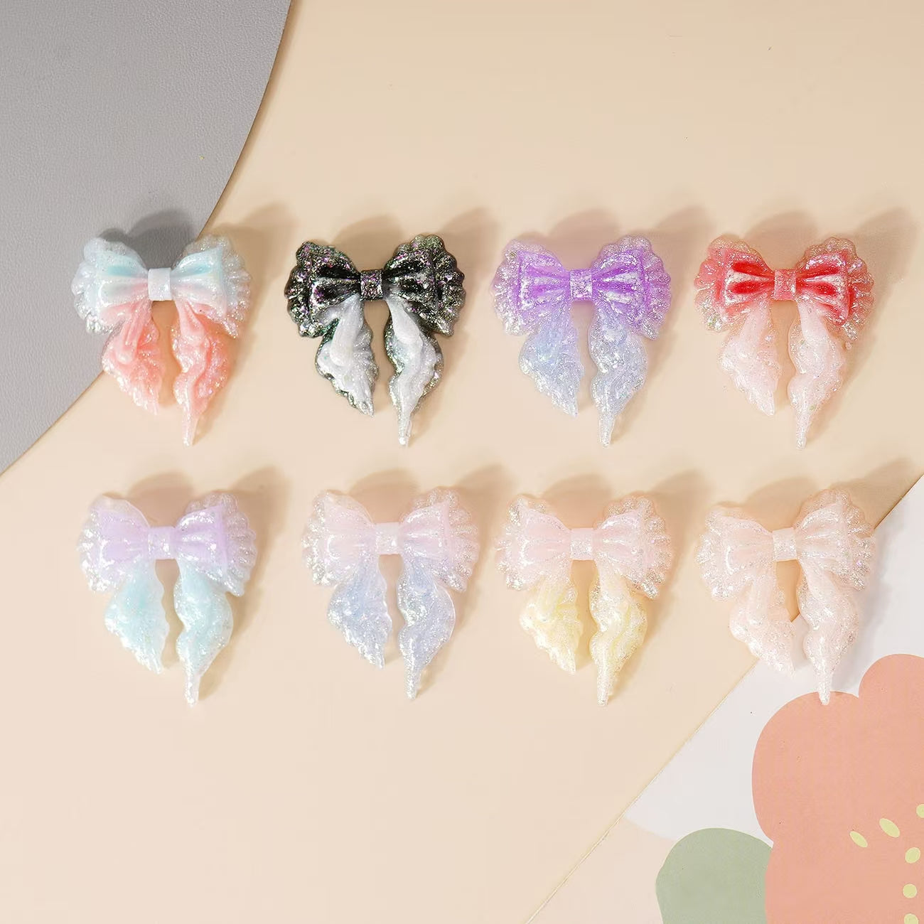FS5179- 34*40mm Resin Bows Charms Luminous Zoe's DIY Shop