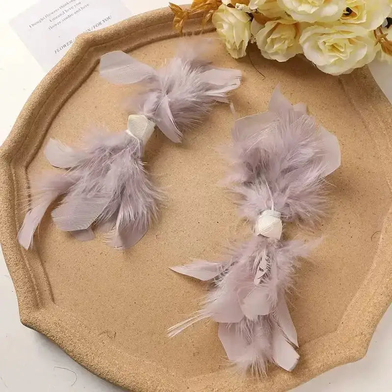 FS10216-Random Mixed Color Feather Bow -Zoe DIY Wholesale