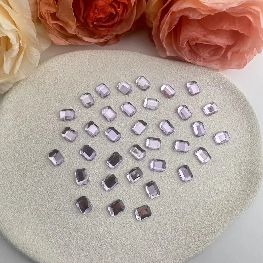 FS10856-6×8mm Crystal Glass Nail Charms -Zoe DIY Wholesale