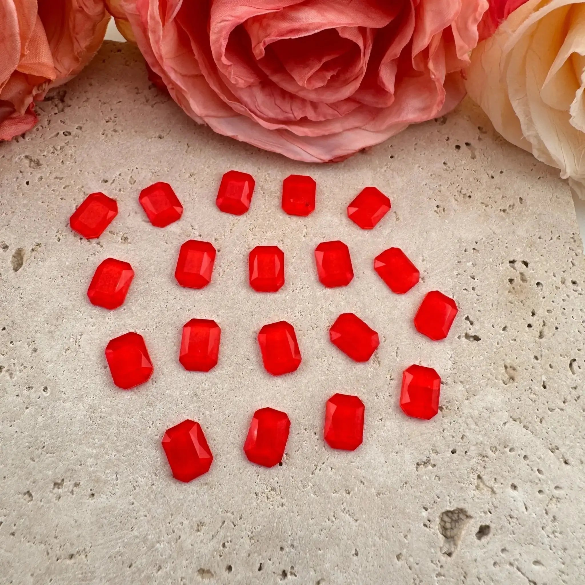 FS10856-6×8mm Crystal Glass Nail Charms -Zoe DIY Wholesale