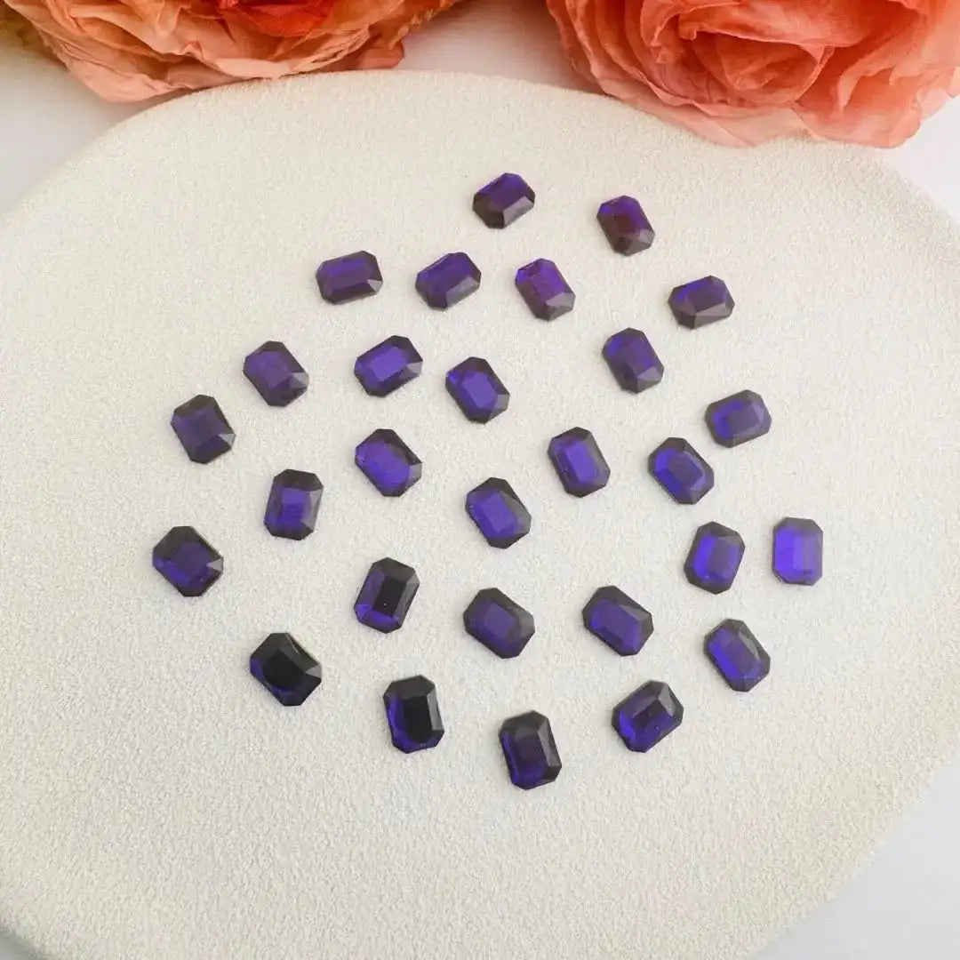 FS10856-6×8mm Crystal Glass Nail Charms -Zoe DIY Wholesale