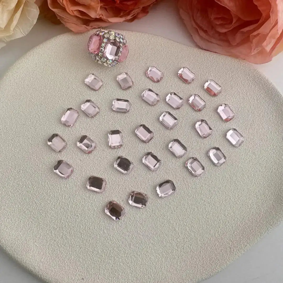 FS10856-6×8mm Crystal Glass Nail Charms -Zoe DIY Wholesale