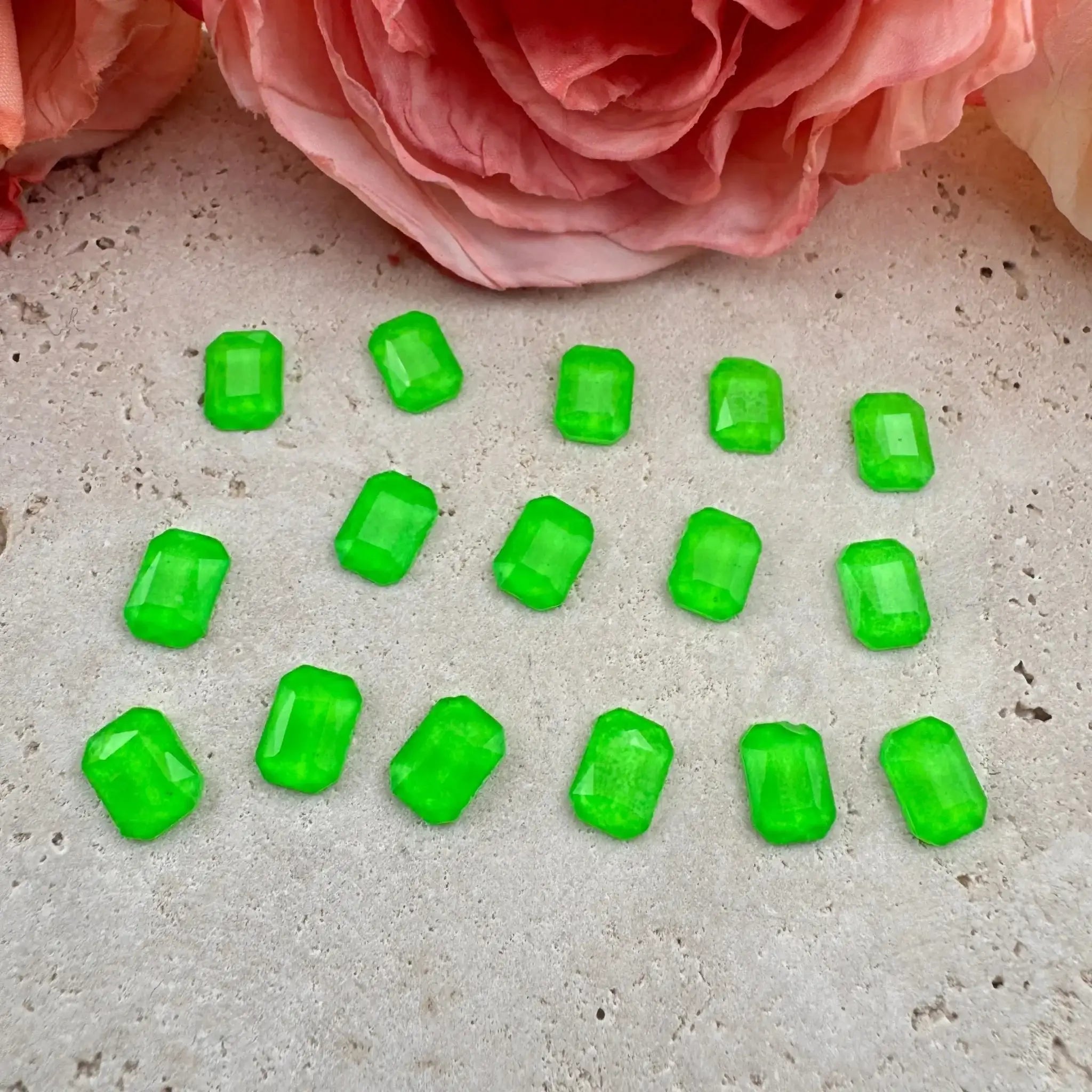 FS10856-6×8mm Crystal Glass Nail Charms -Zoe DIY Wholesale