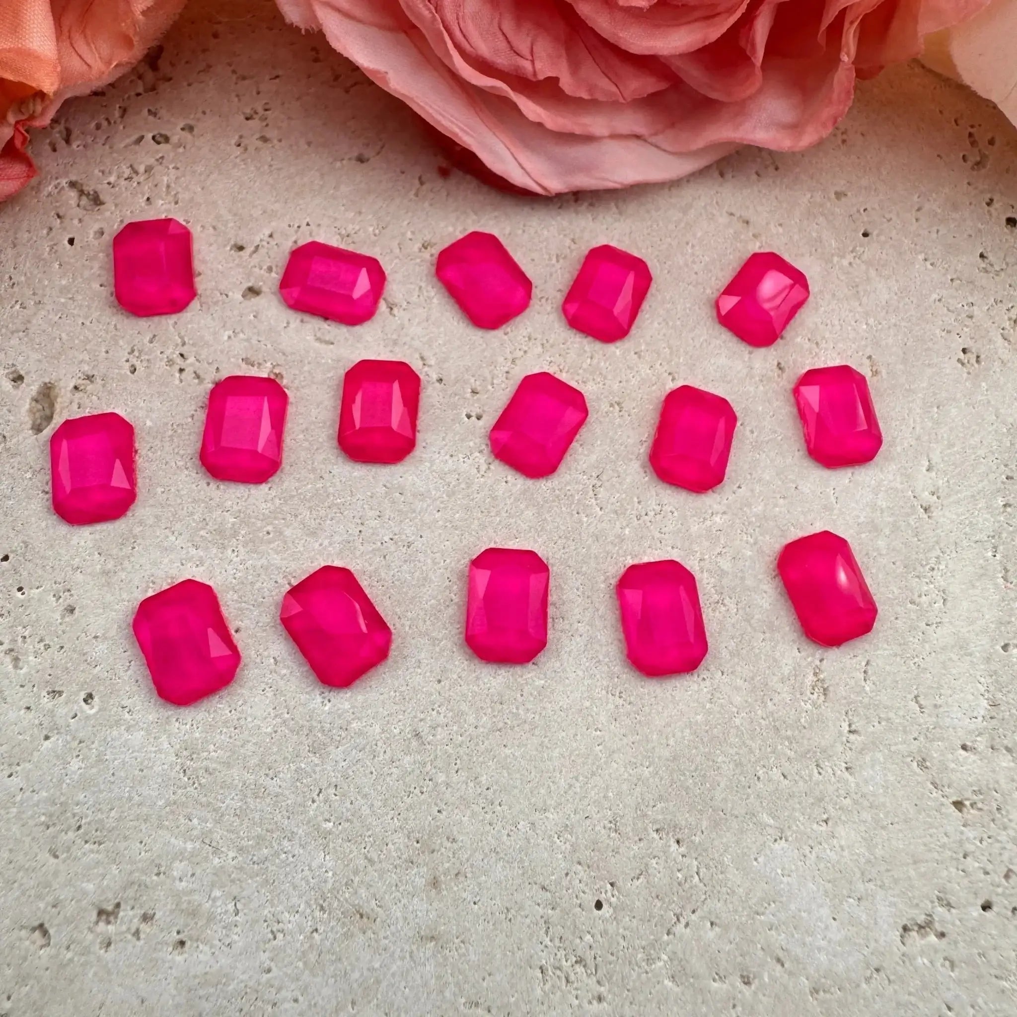 FS10856-6×8mm Crystal Glass Nail Charms -Zoe DIY Wholesale