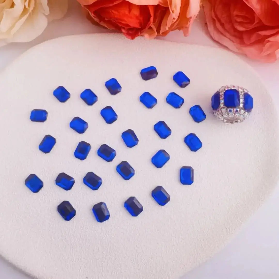 FS10856-6×8mm Crystal Glass Nail Charms -Zoe DIY Wholesale