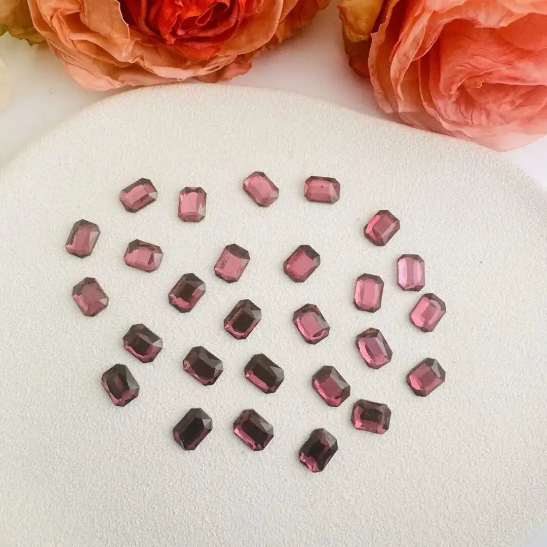 FS10856-6×8mm Crystal Glass Nail Charms -Zoe DIY Wholesale