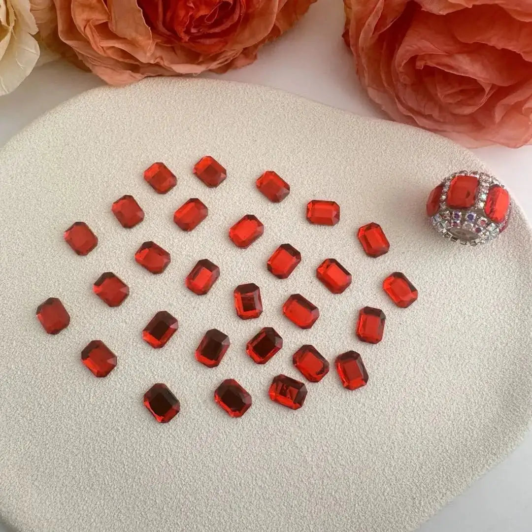 FS10856-6×8mm Crystal Glass Nail Charms -Zoe DIY Wholesale