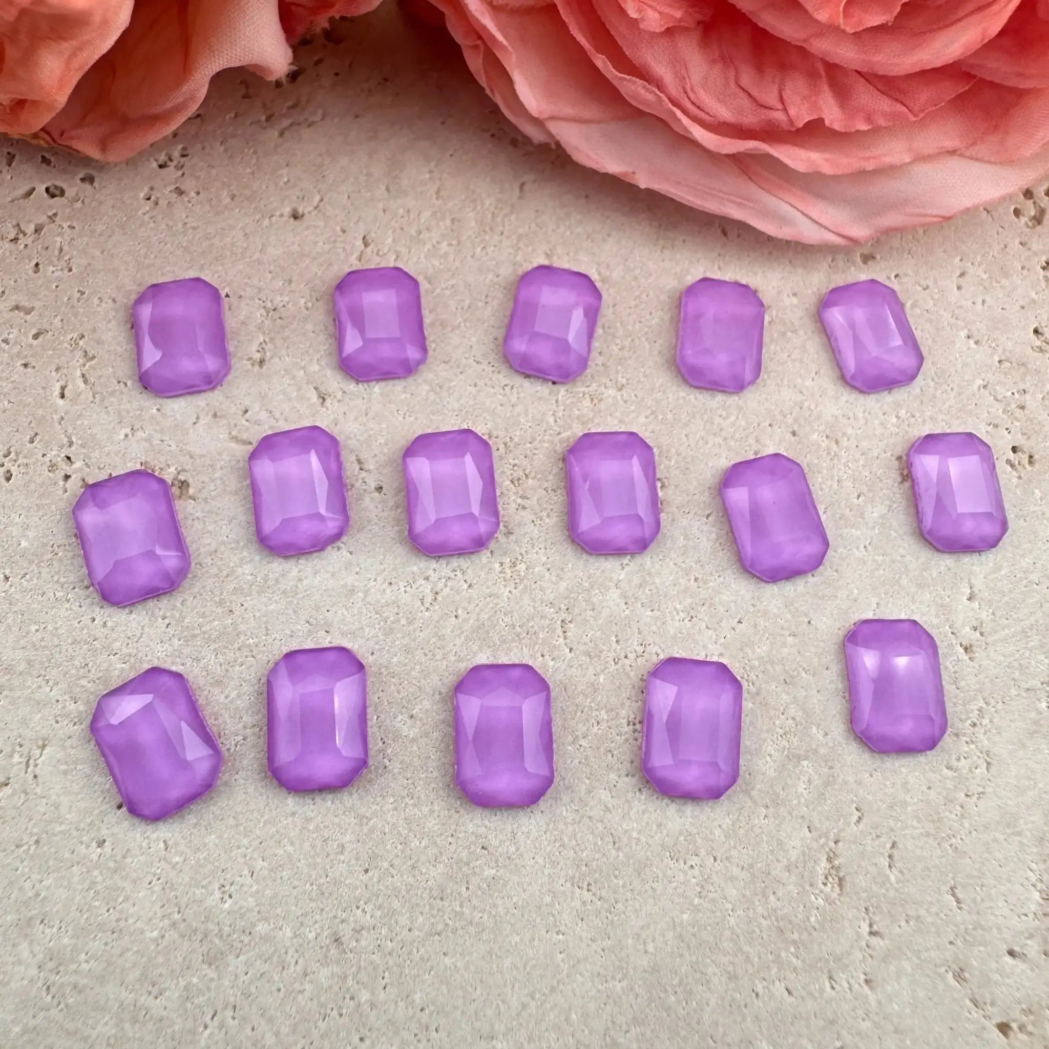 FS10856-6×8mm Crystal Glass Nail Charms -Zoe DIY Wholesale