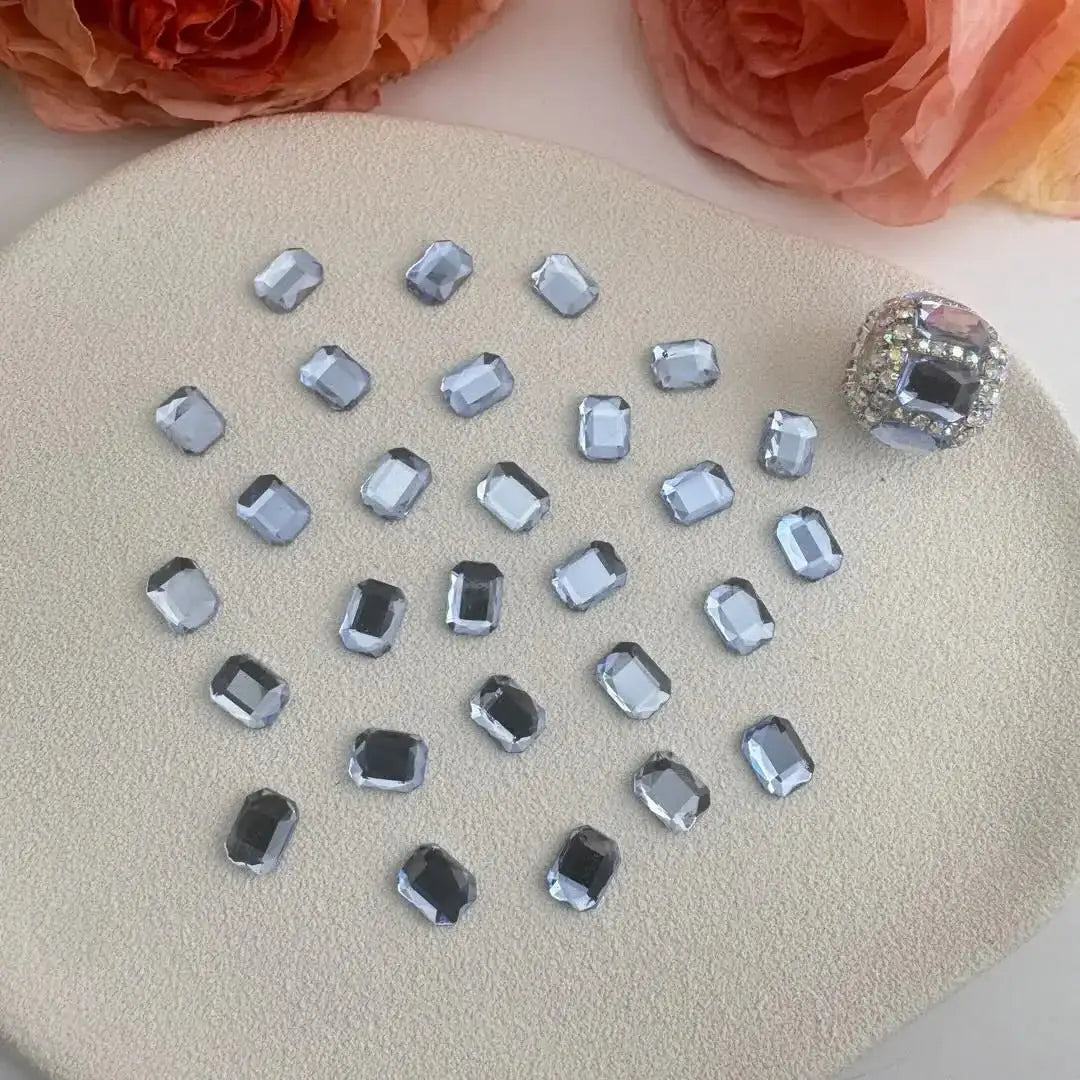 FS10856-6×8mm Crystal Glass Nail Charms -Zoe DIY Wholesale