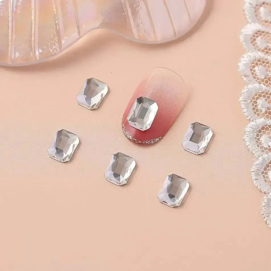 FS10856-6×8mm Crystal Glass Nail Charms -Zoe DIY Wholesale