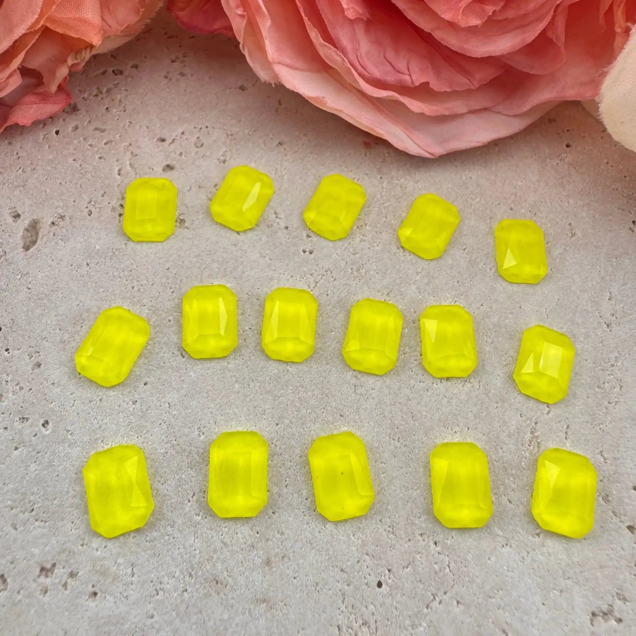 FS10856-6×8mm Crystal Glass Nail Charms -Zoe DIY Wholesale