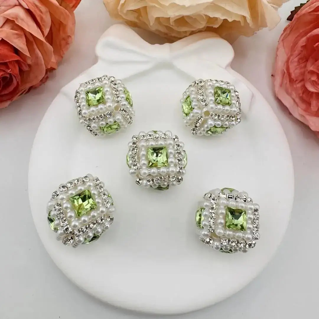 FS10936-20mm Pearl Square Fancy Beads -Zoe DIY Wholesale