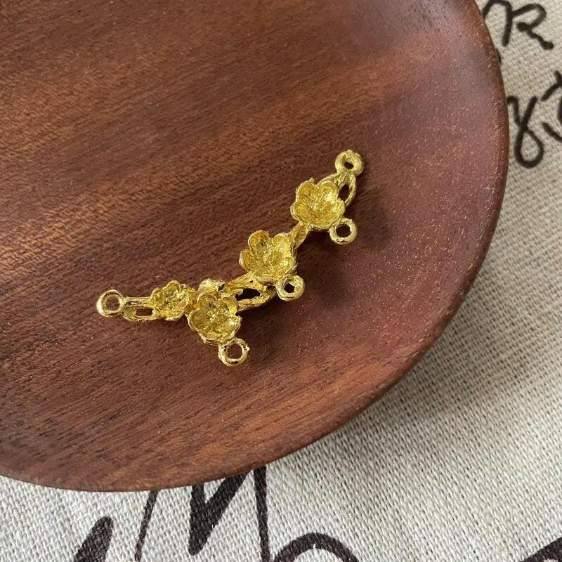 FS1401-Metal Plum Patch For Making Fancy Beads -Zoe DIY Wholesale