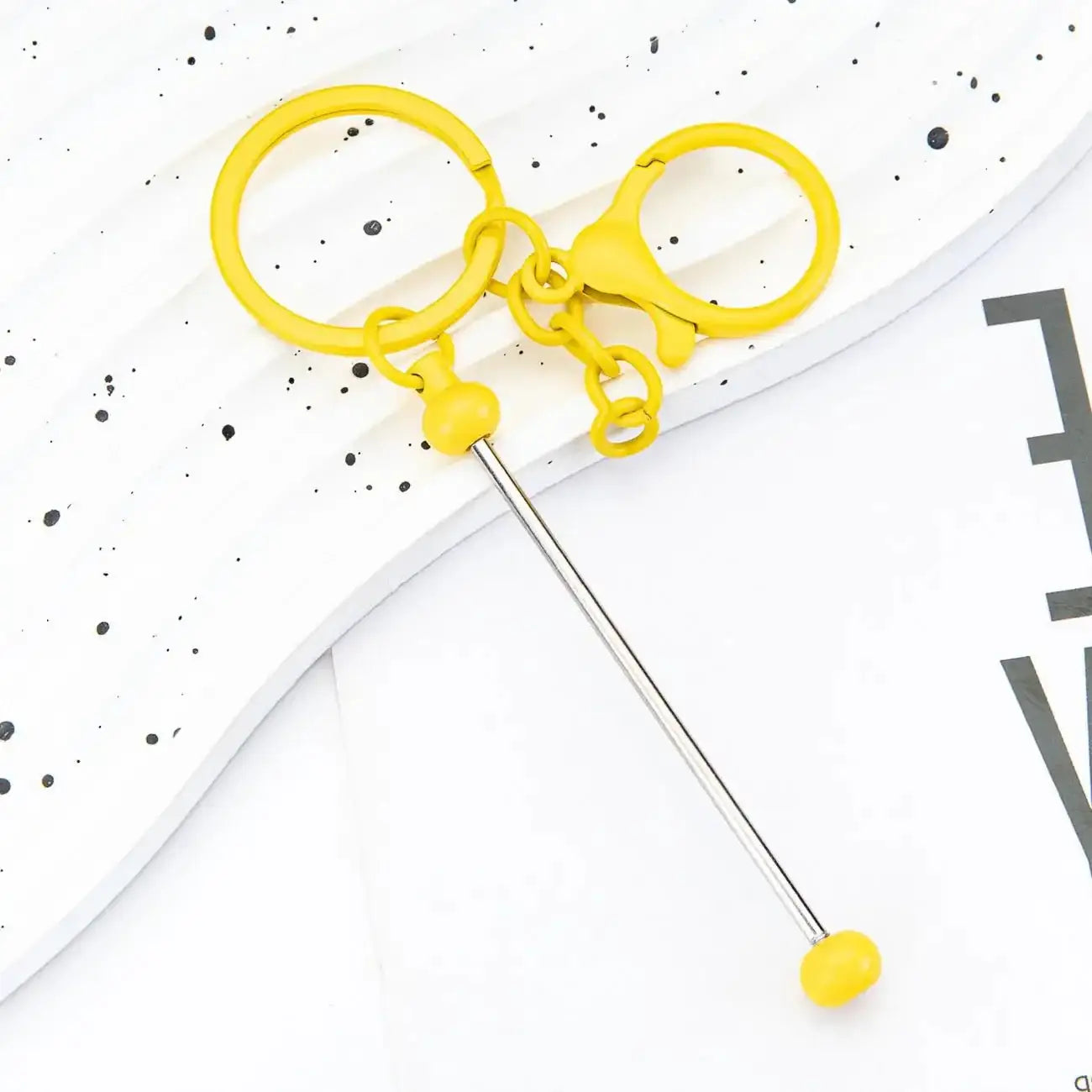 FS19079-About 14.8*3cm Beadable Keychain Bar -Zoe DIY Wholesale