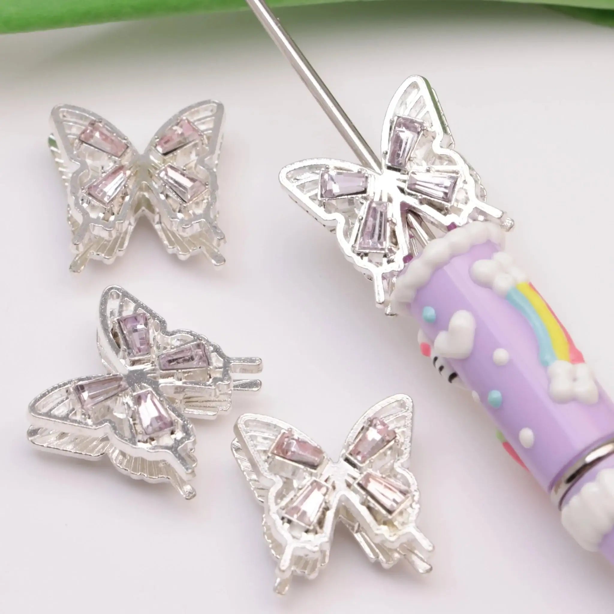 FS3774-19 * 20Mm Butterfly Diamonds Alloy Beads Zircon Butterfly Beads -Zoe DIY Wholesale
