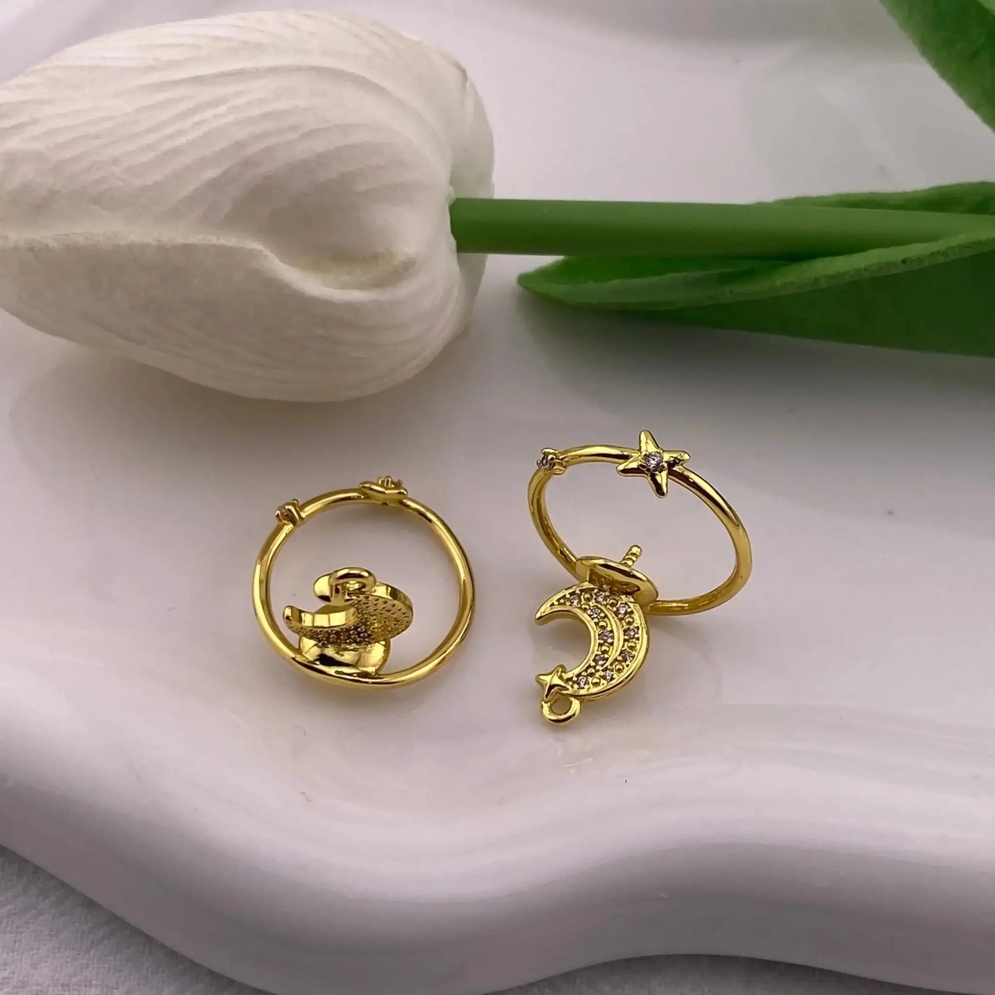 FS6174-Moon and Star Pin -Zoe DIY Wholesale