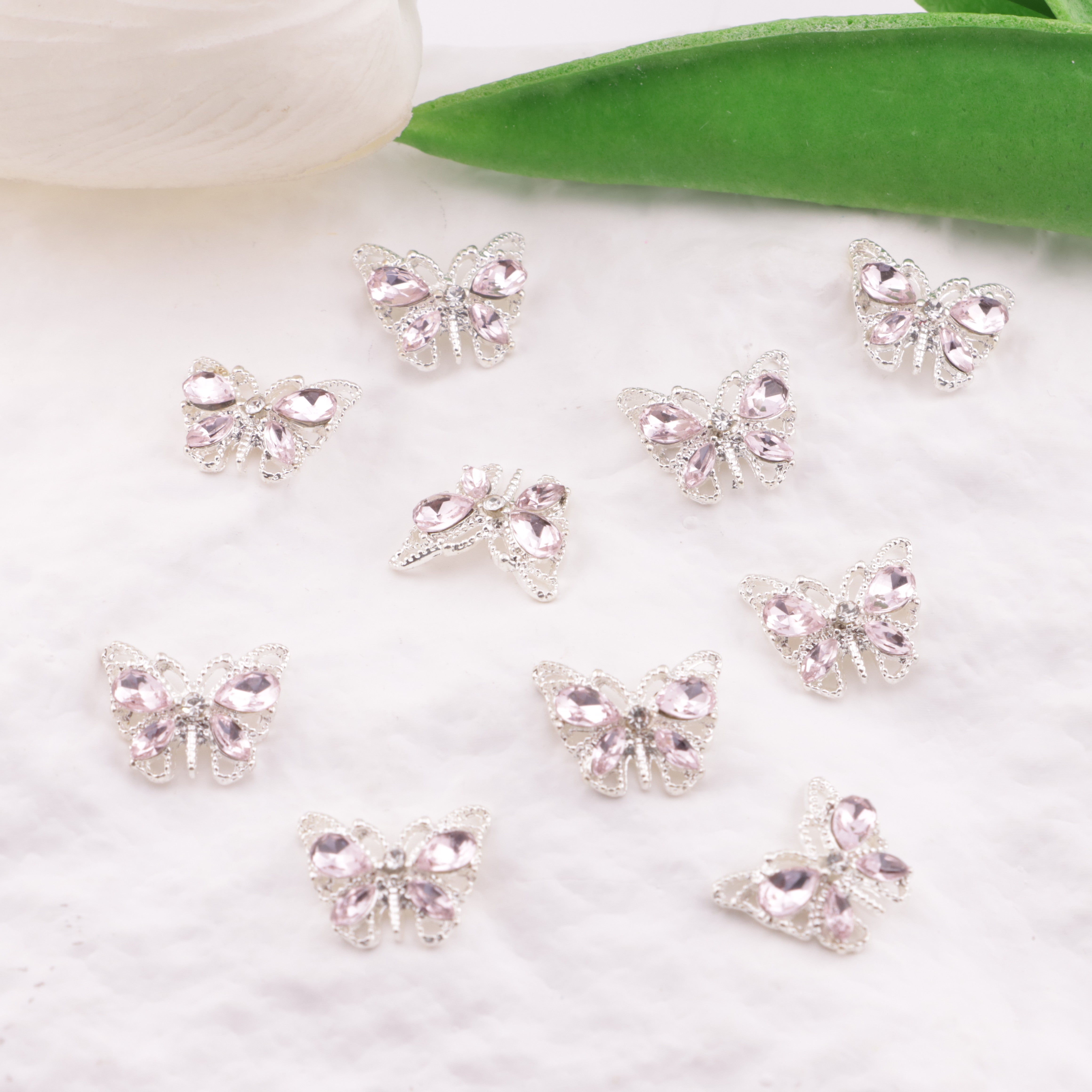 FS6208- 12×14Mm Butterfly Diamond Metal Patches Zoe's DIY Shop