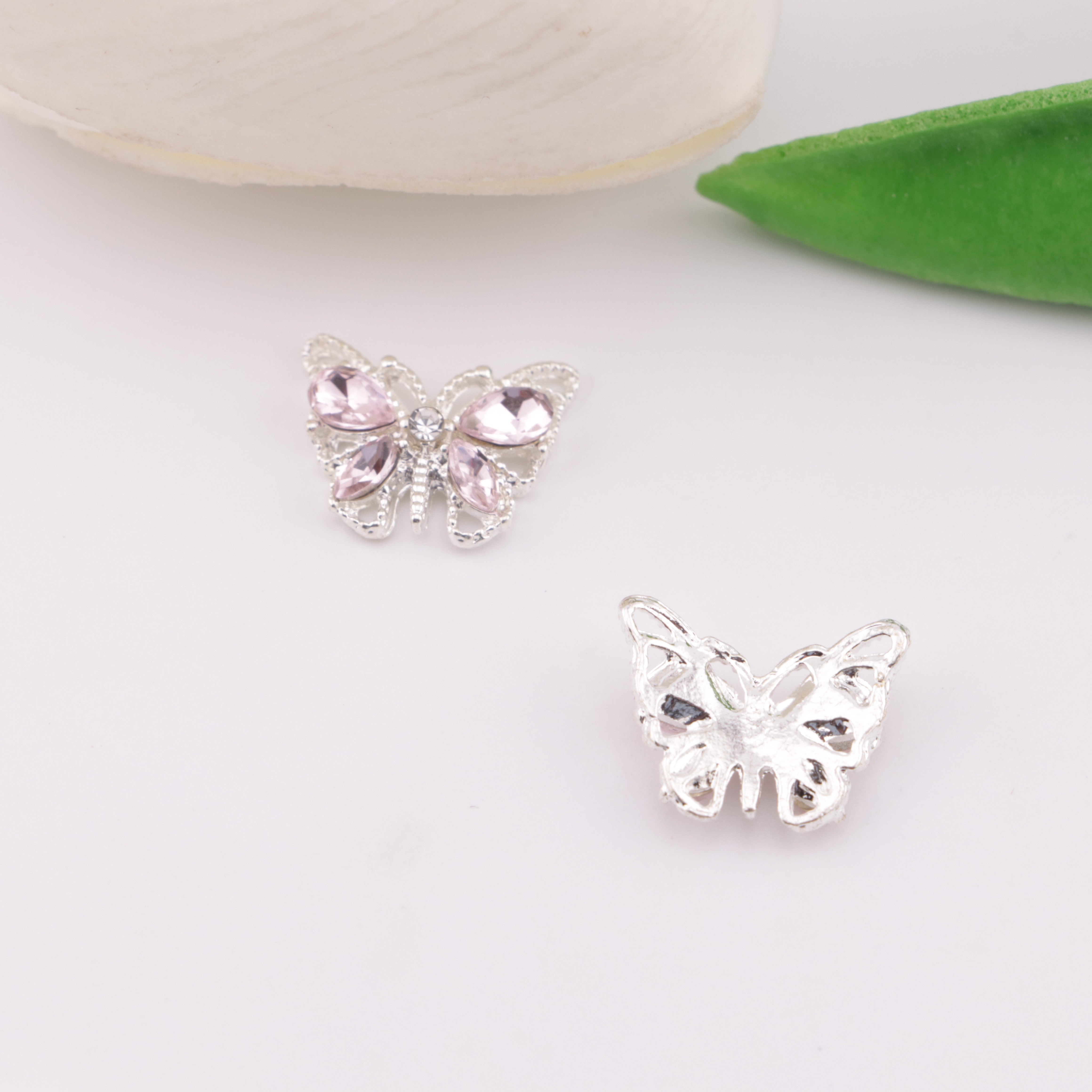 FS6208- 12×14Mm Butterfly Diamond Metal Patches Zoe's DIY Shop