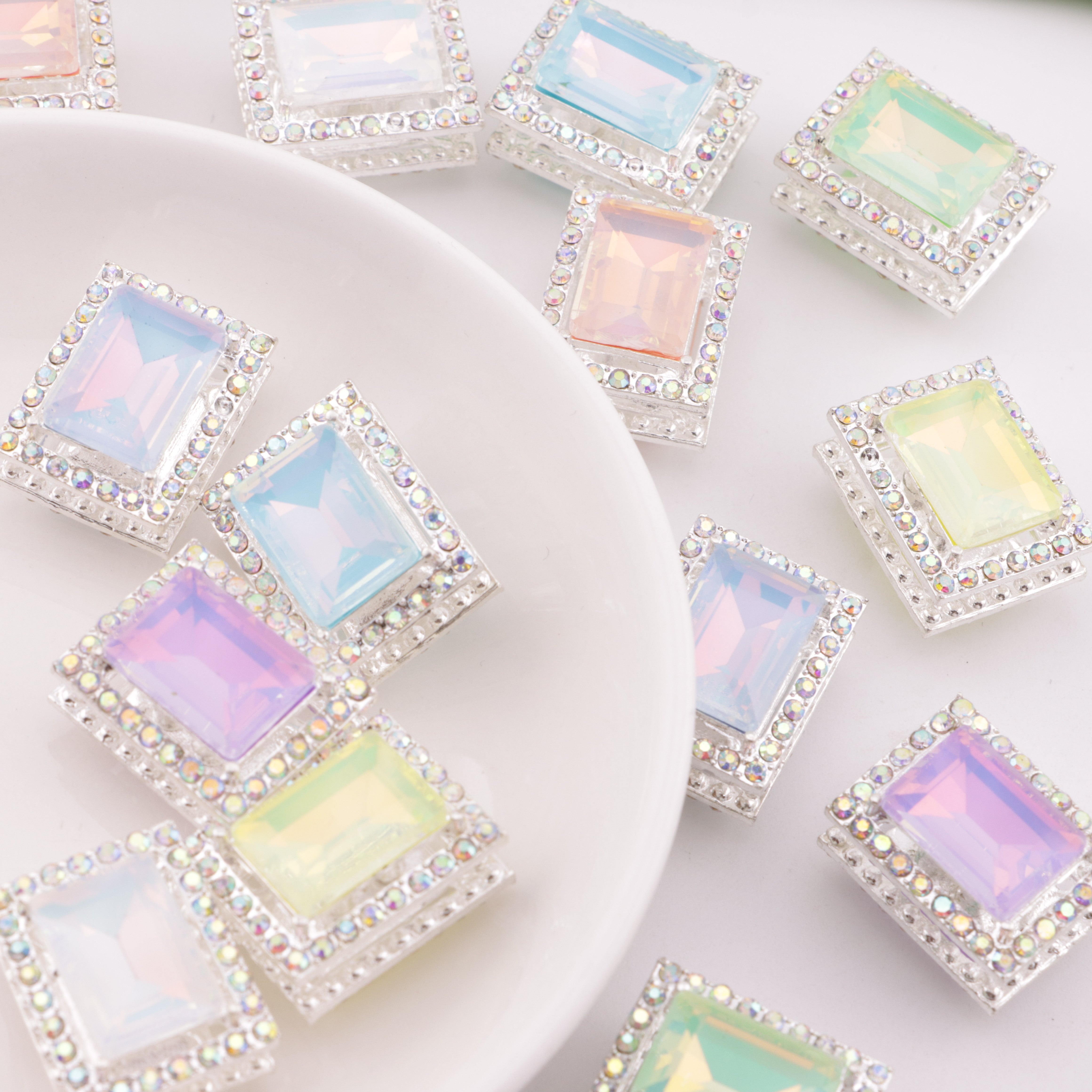 FS6331- Rectangular Four-way Alloy Beads Zoe's DIY Shop