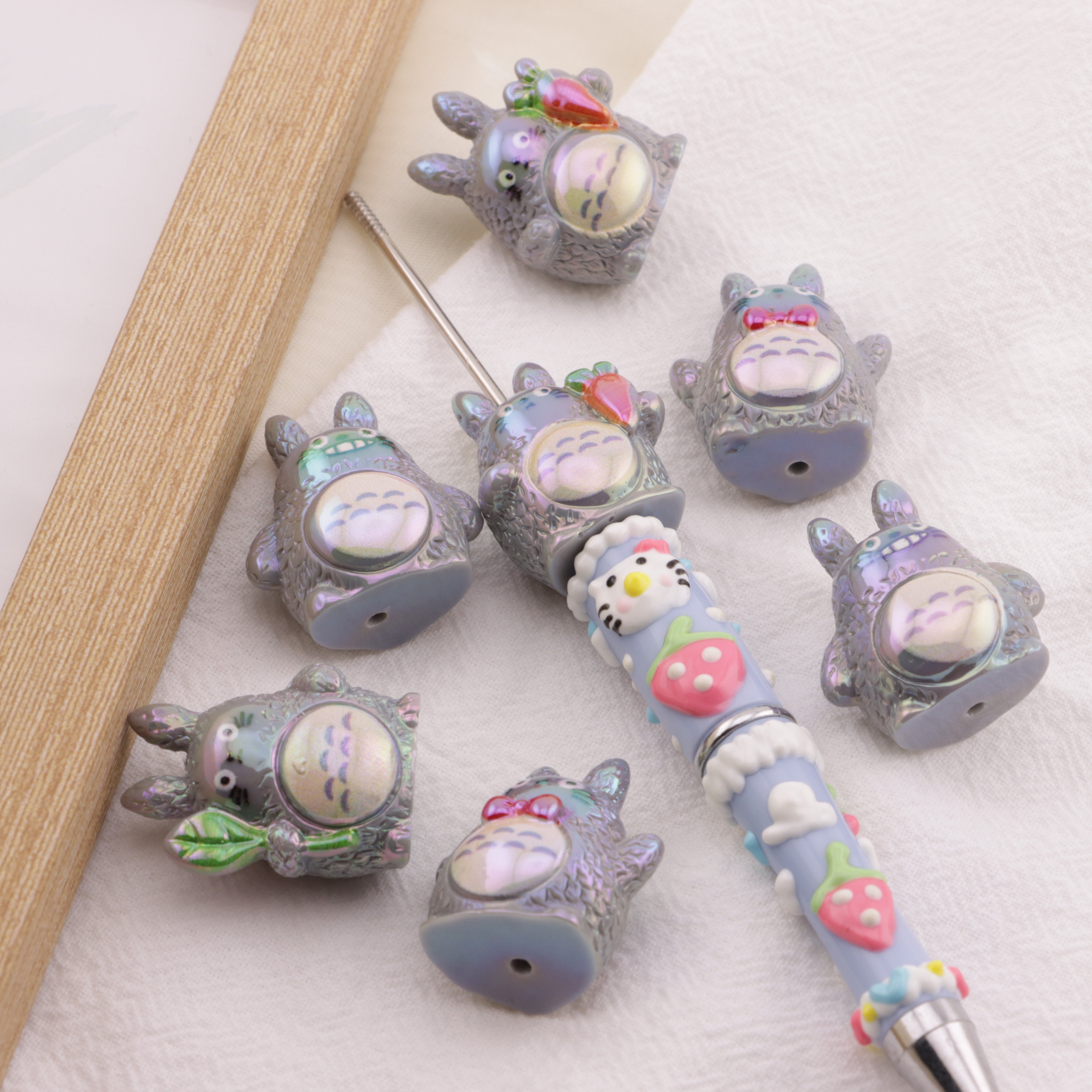 FS6447- ABOUT 28×21MM UV Totoro Beads UV Totoro Beads Fit For Pen Zoe's DIY Shop