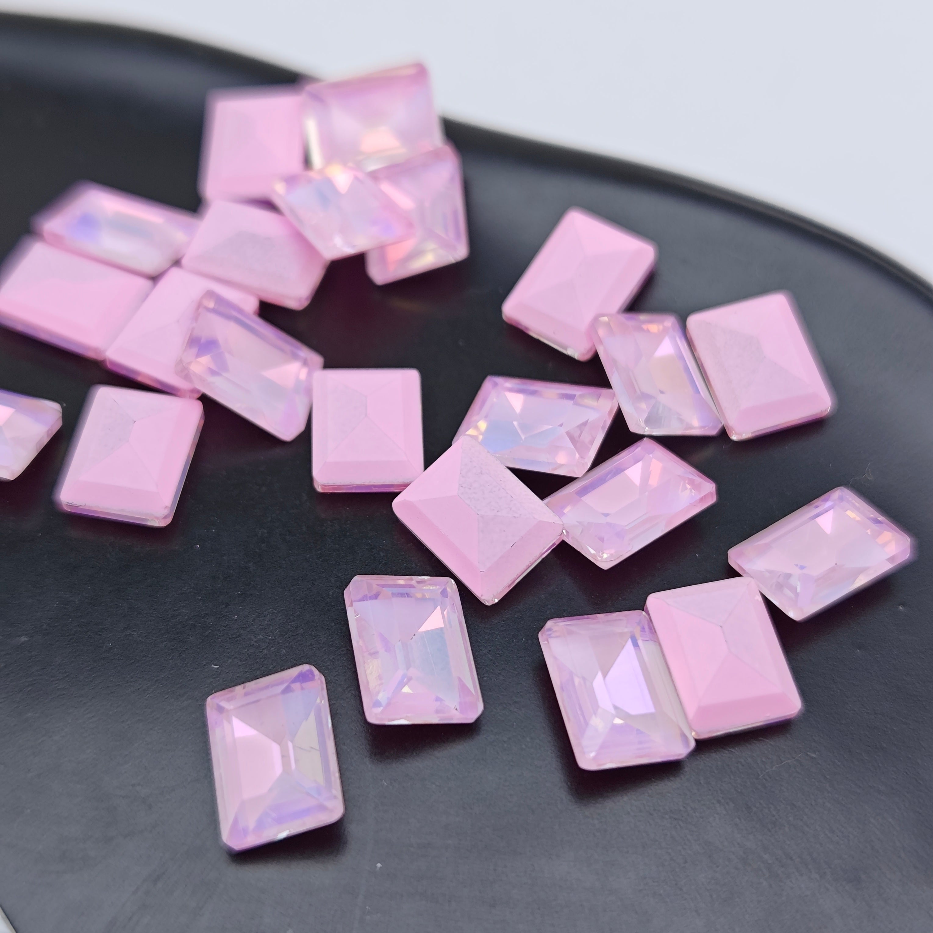 FS2261- 6*8MM Rectangular mocha Crystal Charms patch