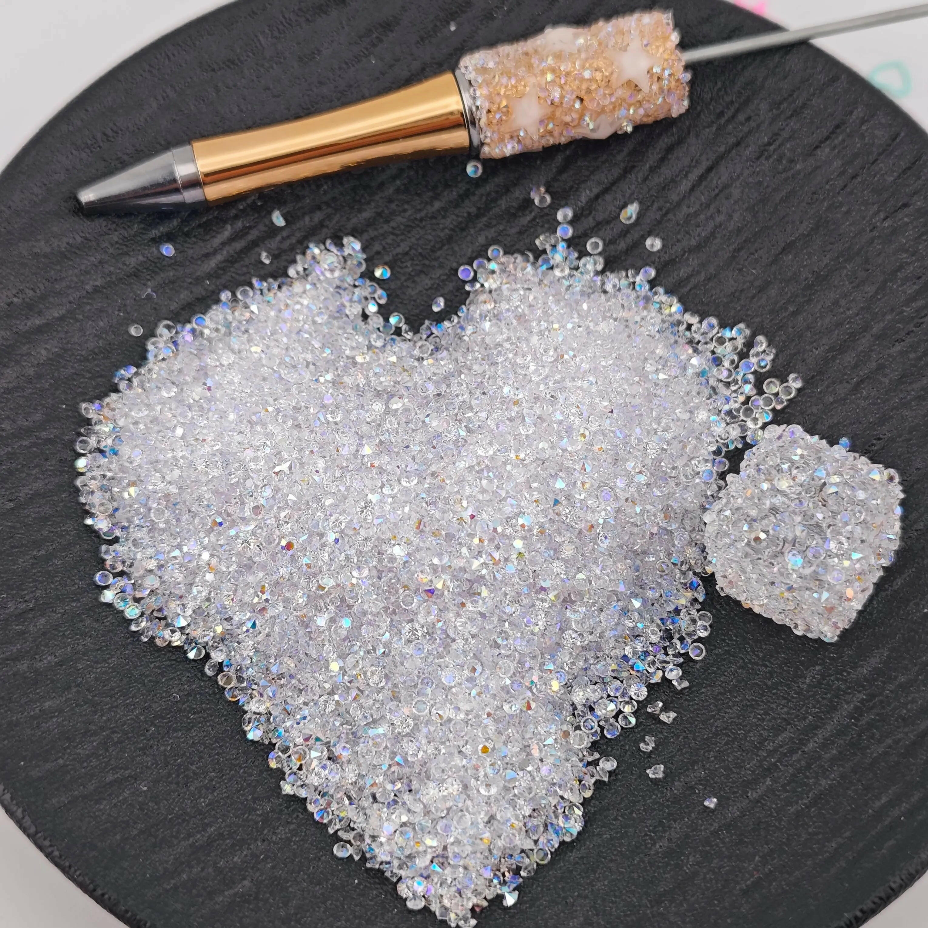 FS1115- 2MM Crystal AB Sugar Diamonds For Making Sugar Beads Or Sugar Beadable Pens Zoe's DIY Shop