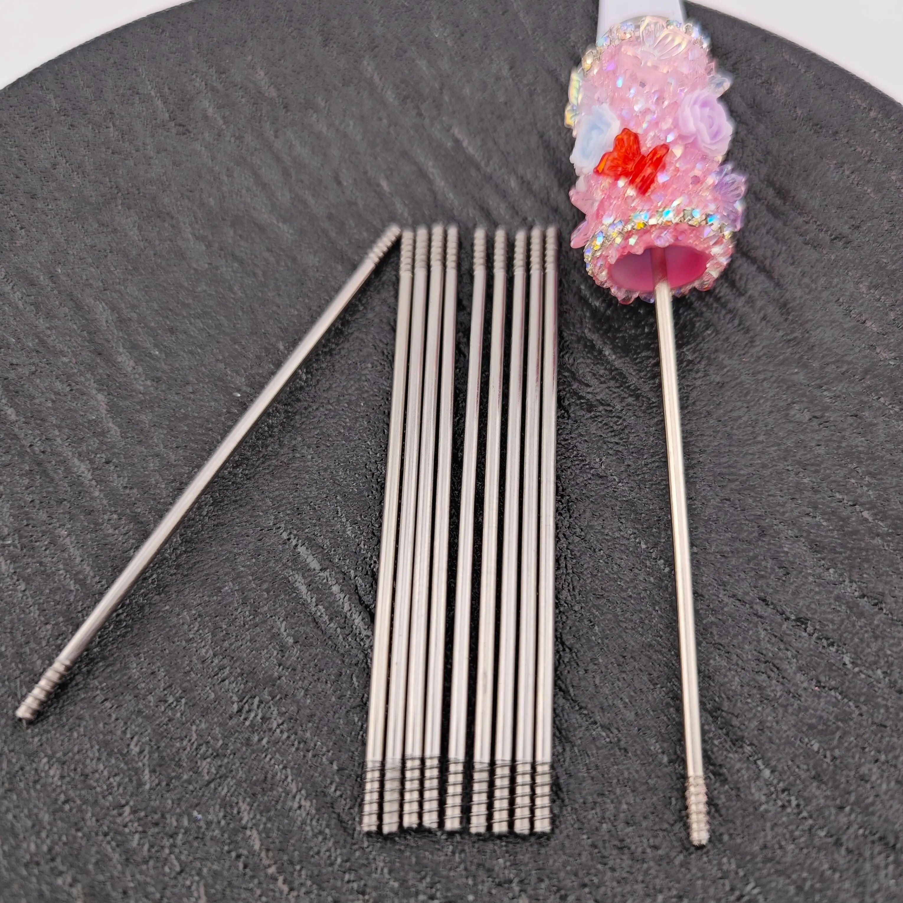 FS2007-72mm Regular Length Stainless Steel Metal Rod For Beadable Pens - Zoe DIY Wholesale