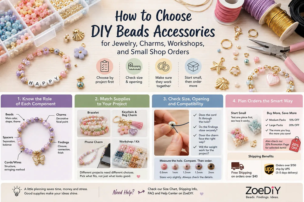 How to Choose DIY Beads Accessories for Jewelry, Charms, Workshops, and Small Shop Orders