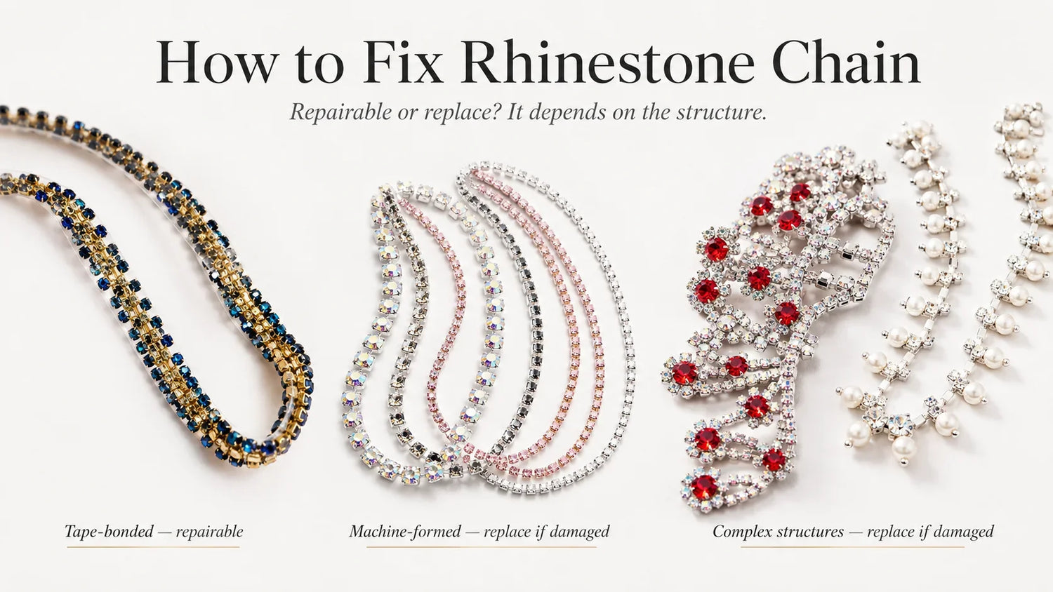 How to Fix Rhinestone Chain: Broken Links, Missing Stones &amp; Clothing Repair