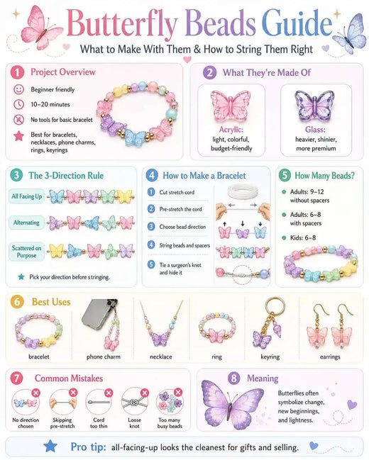 What to Make with Butterfly Beads (and How to String Them Right) - Zoe DIY Wholesale
