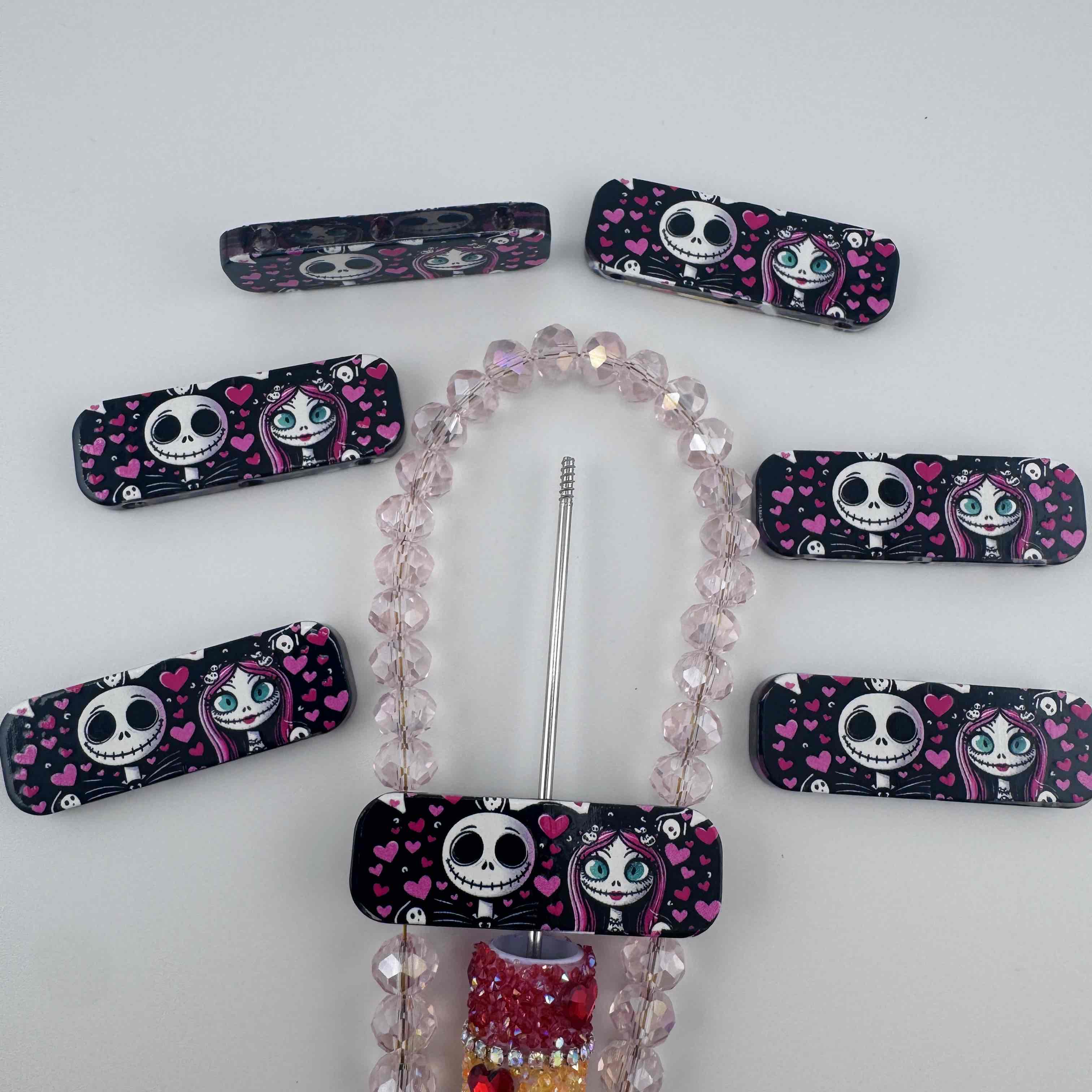 FS20023-Jack Skellington 3Hole Acrylic Focal Beads