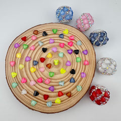 6mm Resin Heart Nail Charms For Making Fancy Beads