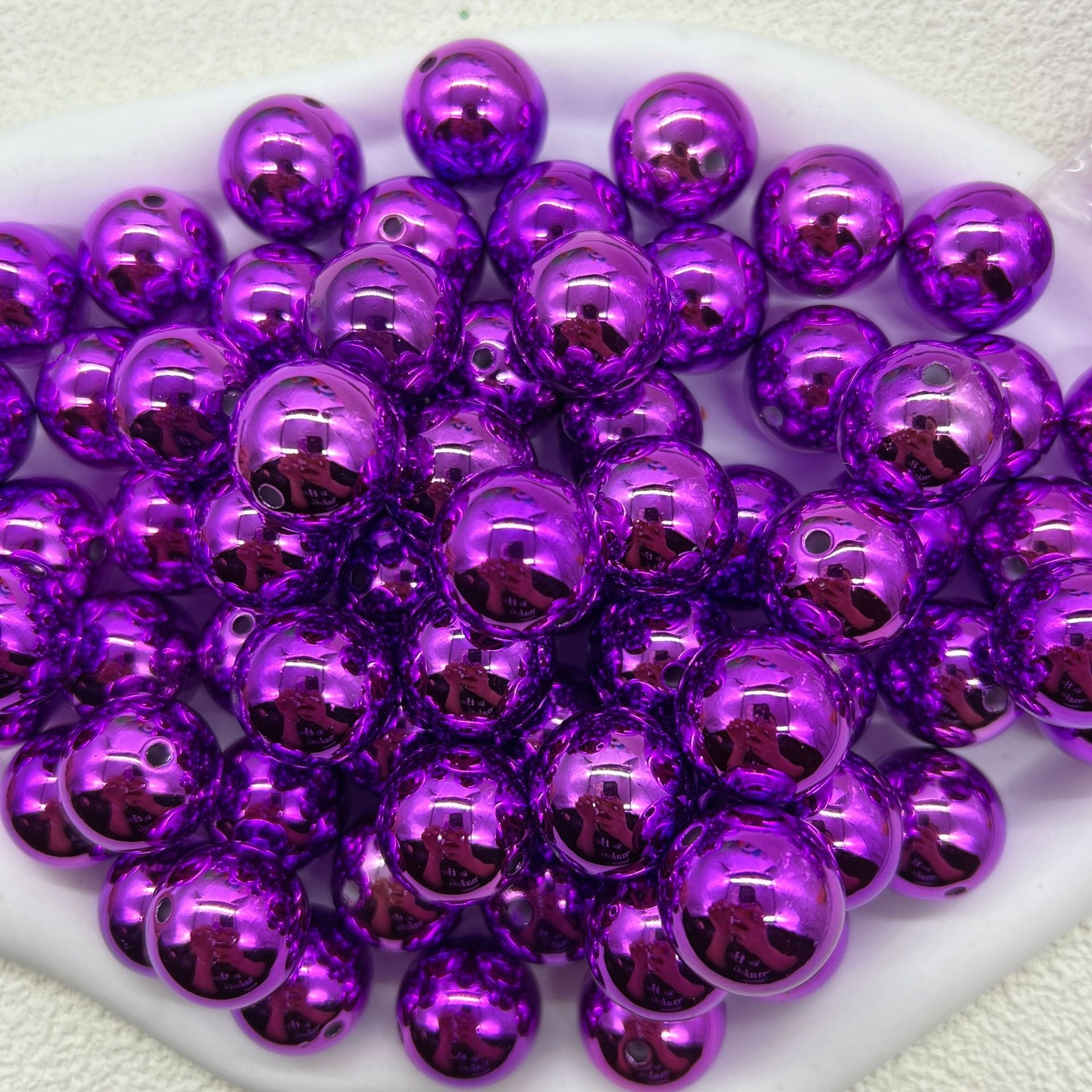 FS1706-16MM Metallic Acrylic Beads Fit For Beadable Pens