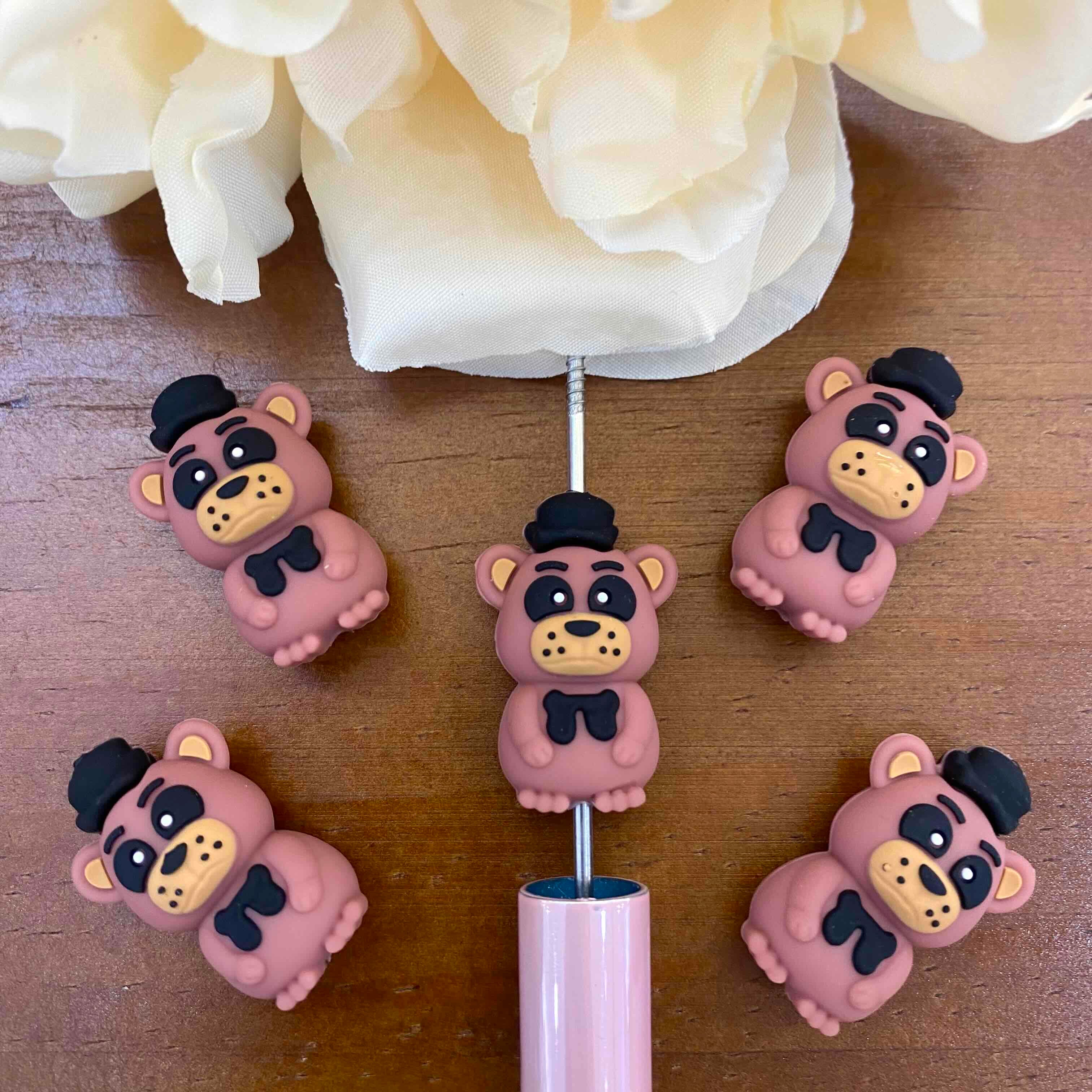 FS20225-3D Freddy Fazbear Silicone Focal Beads