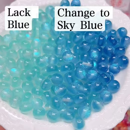 FS6034- 10Mm Optically Variable Glow-In-The-Dark Resin Beads